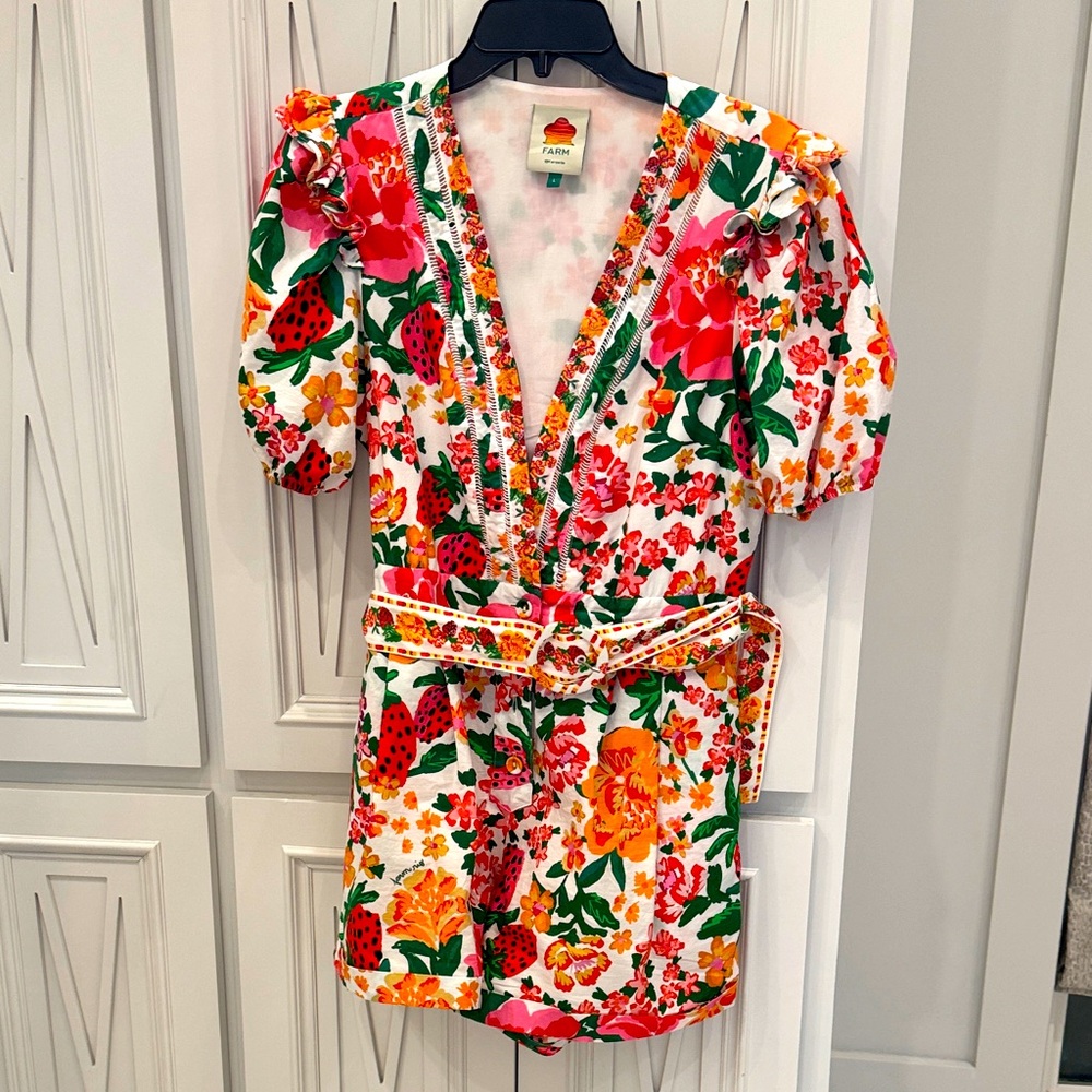 FARM Rio Multicolor Floral Dress with Belt